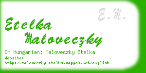 etelka maloveczky business card